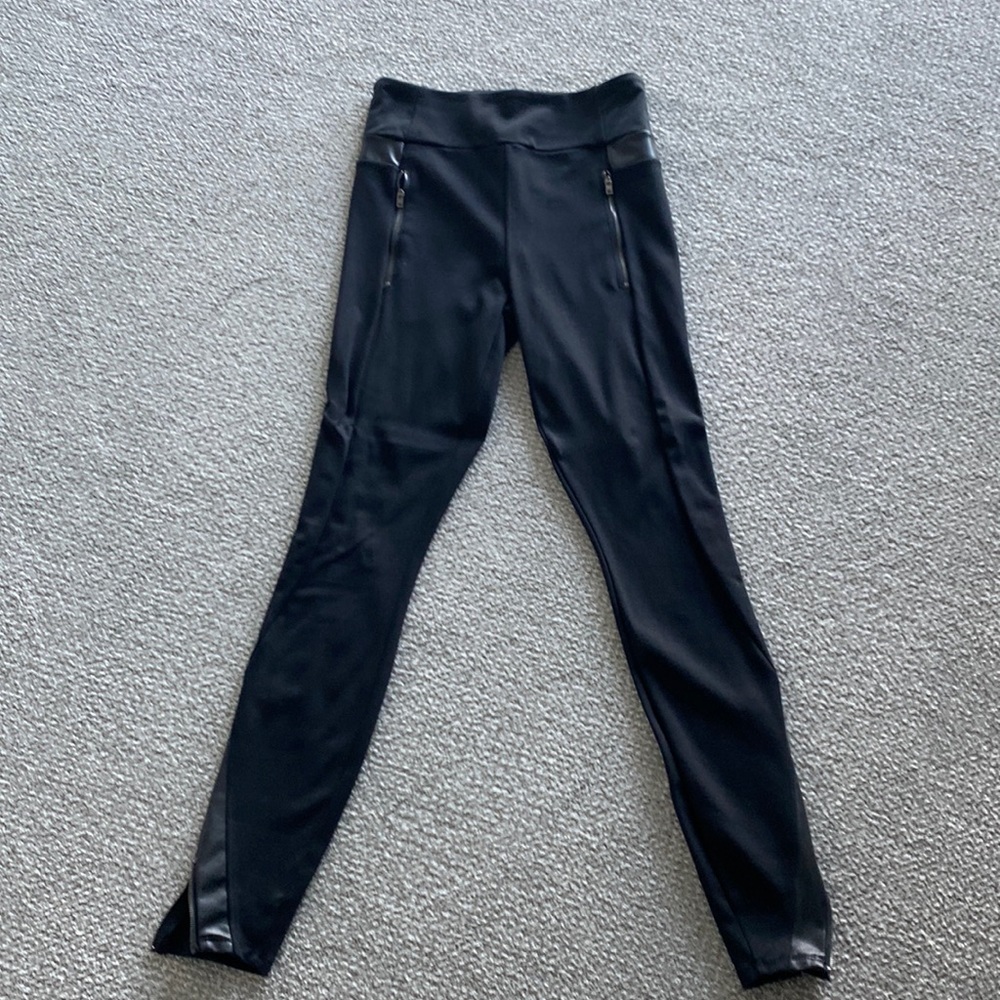Athleta legging with faux leather